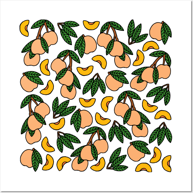 Summer Peaches Wall Art by HLeslie Design